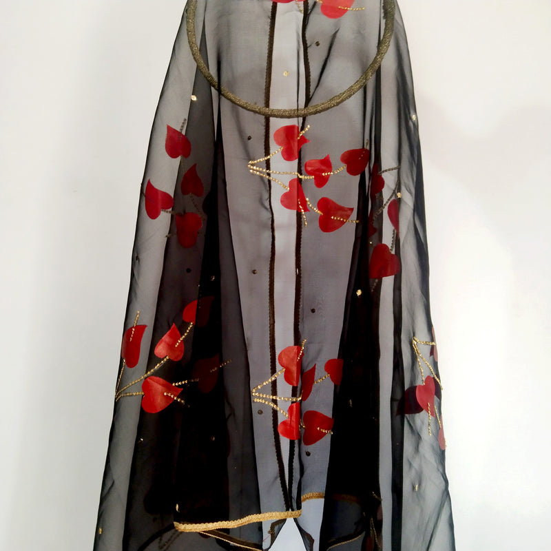 HAND PAINTED ORGANZA DUPATTA