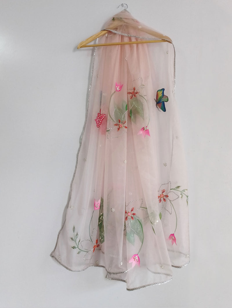 RAW SILK PLAIN SUIT AND ORGANZA DUPATTA (UNSTICHED)