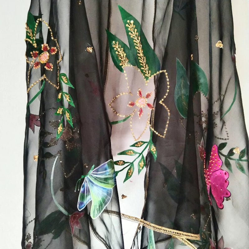 HAND PAINTED ORGANZA DUPATTA